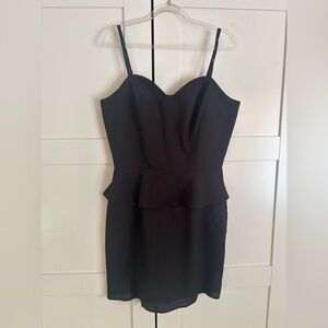 Naven Black Mini Peplum Dress
